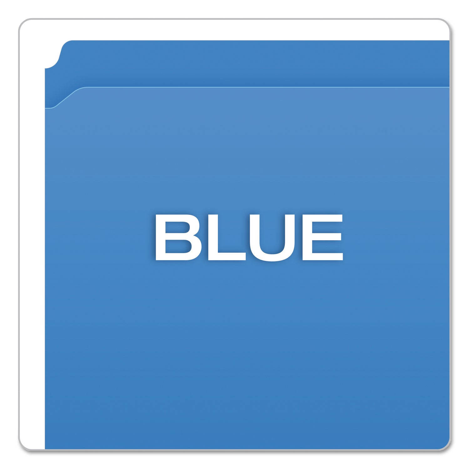 Pendaflex Double-Ply Reinforced Top Tab Colored File Folders, Straight Tabs, Letter Size, 0.75" Expansion, Blue, 100/Box (R152BLU)