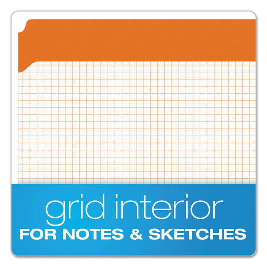 Pendaflex Double-Ply Reinforced Top Tab Colored File Folders, Straight Tabs, Letter Size, 0.75" Expansion, Orange, 100/Box (R152ORA)