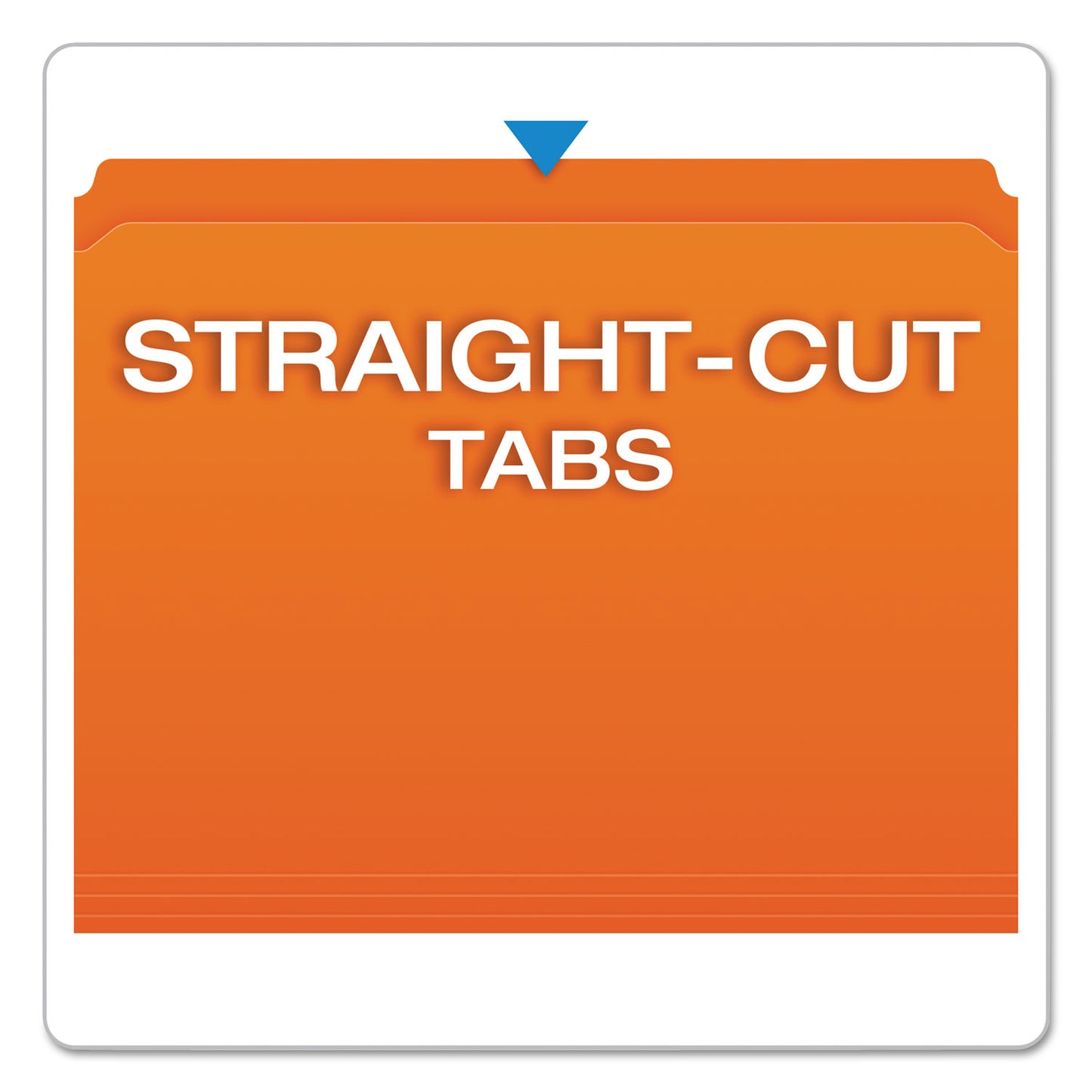 Pendaflex Double-Ply Reinforced Top Tab Colored File Folders, Straight Tabs, Letter Size, 0.75" Expansion, Orange, 100/Box (R152ORA)
