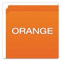 Pendaflex Double-Ply Reinforced Top Tab Colored File Folders, Straight Tabs, Letter Size, 0.75" Expansion, Orange, 100/Box (R152ORA)