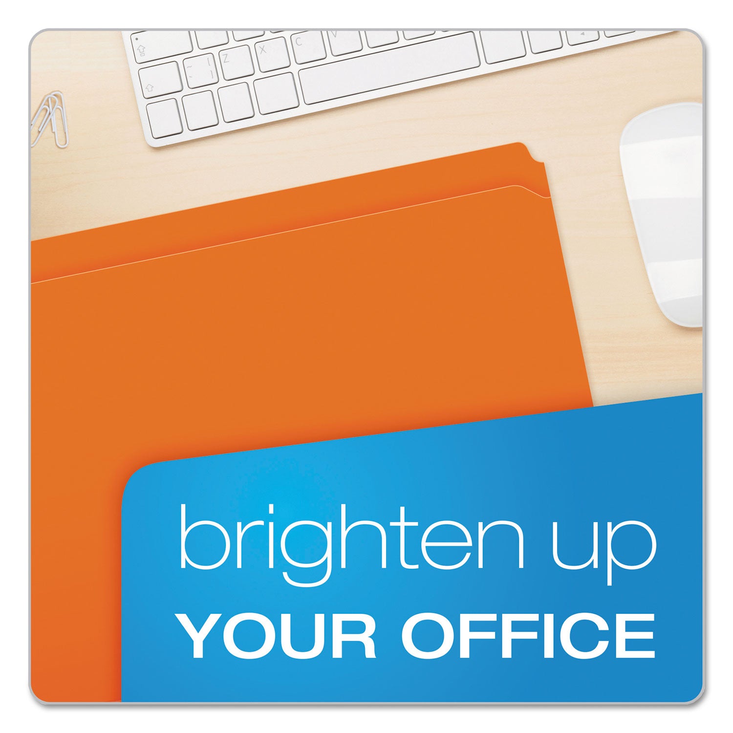 Pendaflex Double-Ply Reinforced Top Tab Colored File Folders, Straight Tabs, Letter Size, 0.75" Expansion, Orange, 100/Box (R152ORA)