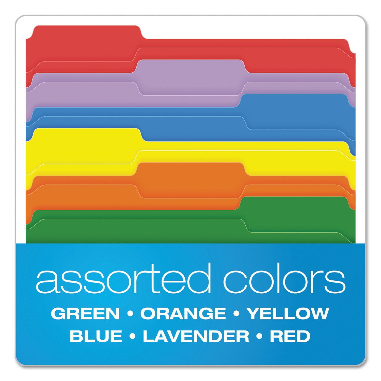 Pendaflex Double-Ply Reinforced Top Tab Colored File Folders, 1/3-Cut Tabs: Assorted, Letter, 0.75" Expansion, Assorted Colors, 100/Box (R15213ASST)