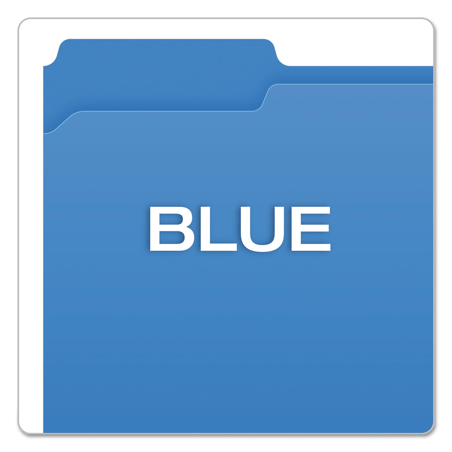 Pendaflex Double-Ply Reinforced Top Tab Colored File Folders, 1/3-Cut Tabs: Assorted, Letter Size, 0.75" Expansion, Blue, 100/Box (R15213BLU)