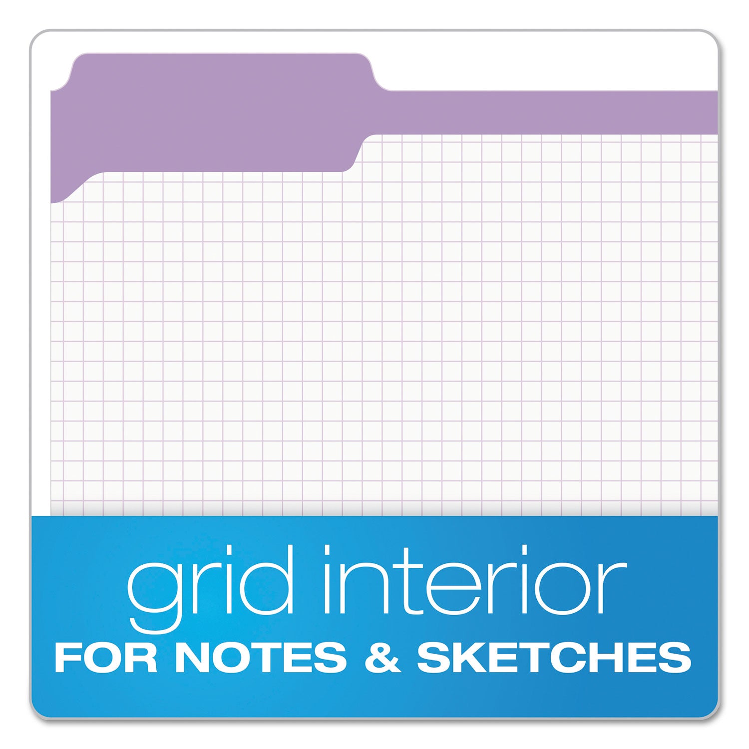Pendaflex Double-Ply Reinforced Top Tab Colored File Folders, 1/3-Cut Tabs: Assorted, Letter Size, 0.75" Expansion, Lavender, 100/Box (R15213LAV)