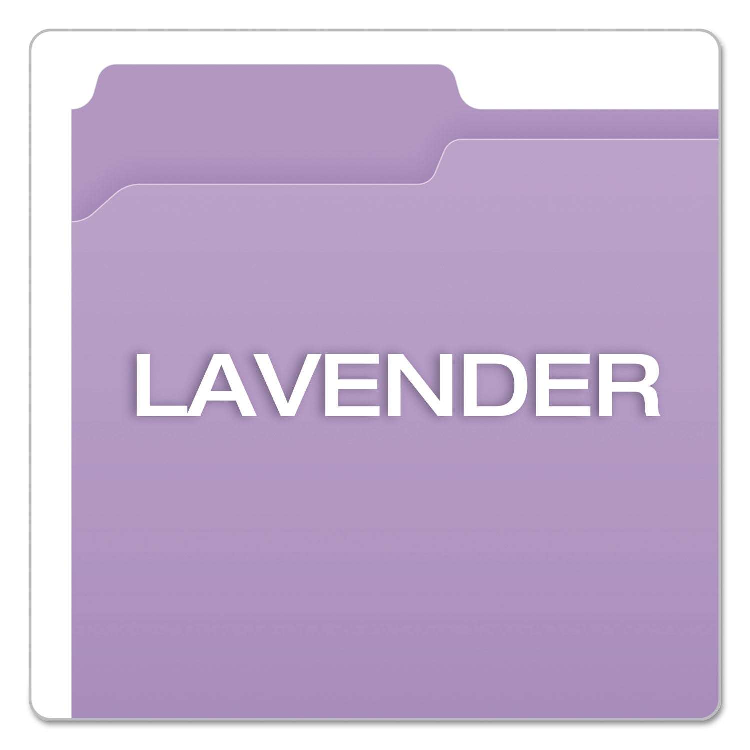 Pendaflex Double-Ply Reinforced Top Tab Colored File Folders, 1/3-Cut Tabs: Assorted, Letter Size, 0.75" Expansion, Lavender, 100/Box (R15213LAV)
