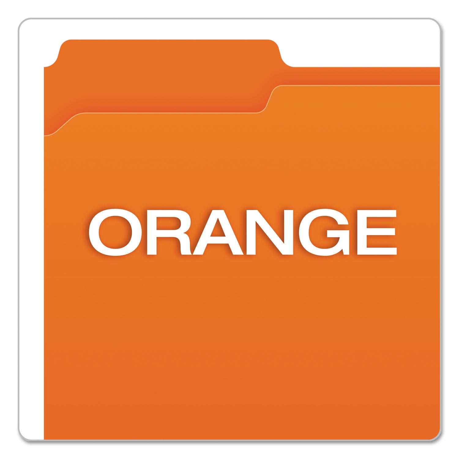 Pendaflex Double-Ply Reinforced Top Tab Colored File Folders, 1/3-Cut Tabs: Assorted, Letter Size, 0.75" Expansion, Orange, 100/Box (R15213ORA)