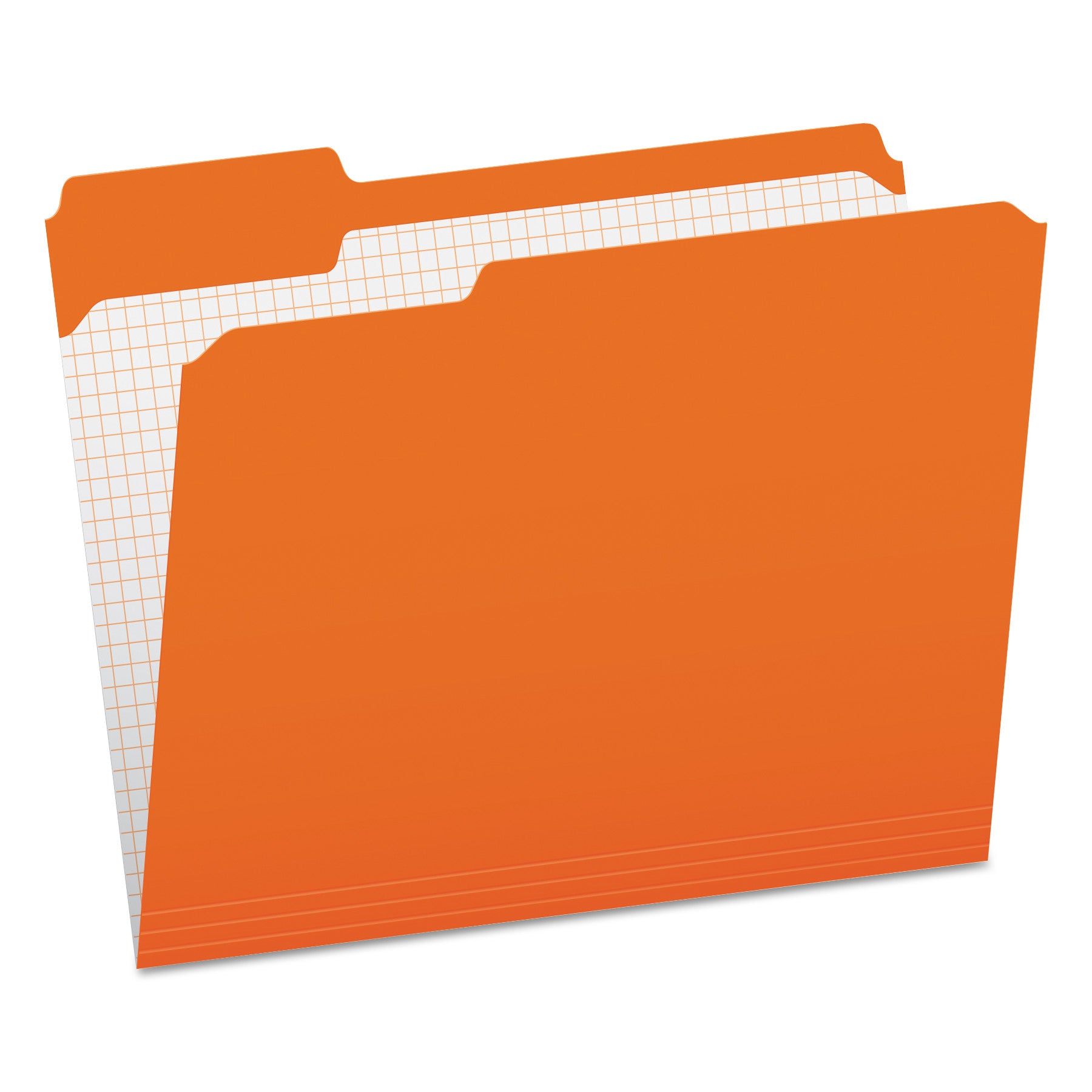 Pendaflex Double-Ply Reinforced Top Tab Colored File Folders, 1/3-Cut Tabs: Assorted, Letter Size, 0.75" Expansion, Orange, 100/Box (R15213ORA)