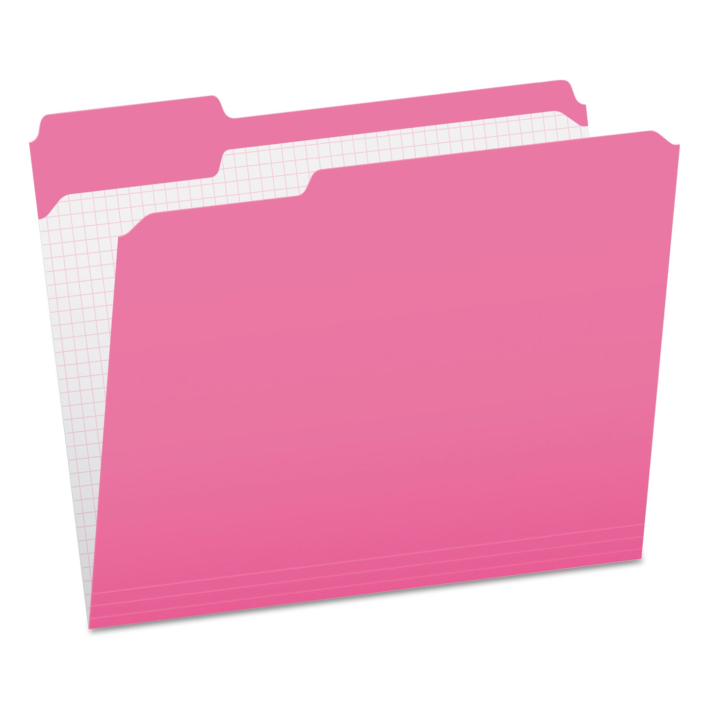 Pendaflex Double-Ply Reinforced Top Tab Colored File Folders, 1/3-Cut Tabs: Assorted, Letter Size, 0.75" Expansion, Pink, 100/Box (R15213PIN)