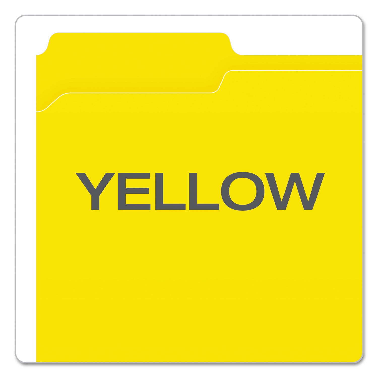 Pendaflex Double-Ply Reinforced Top Tab Colored File Folders, 1/3-Cut Tabs: Assorted, Letter Size, 0.75" Expansion, Yellow, 100/Box (R15213YEL)