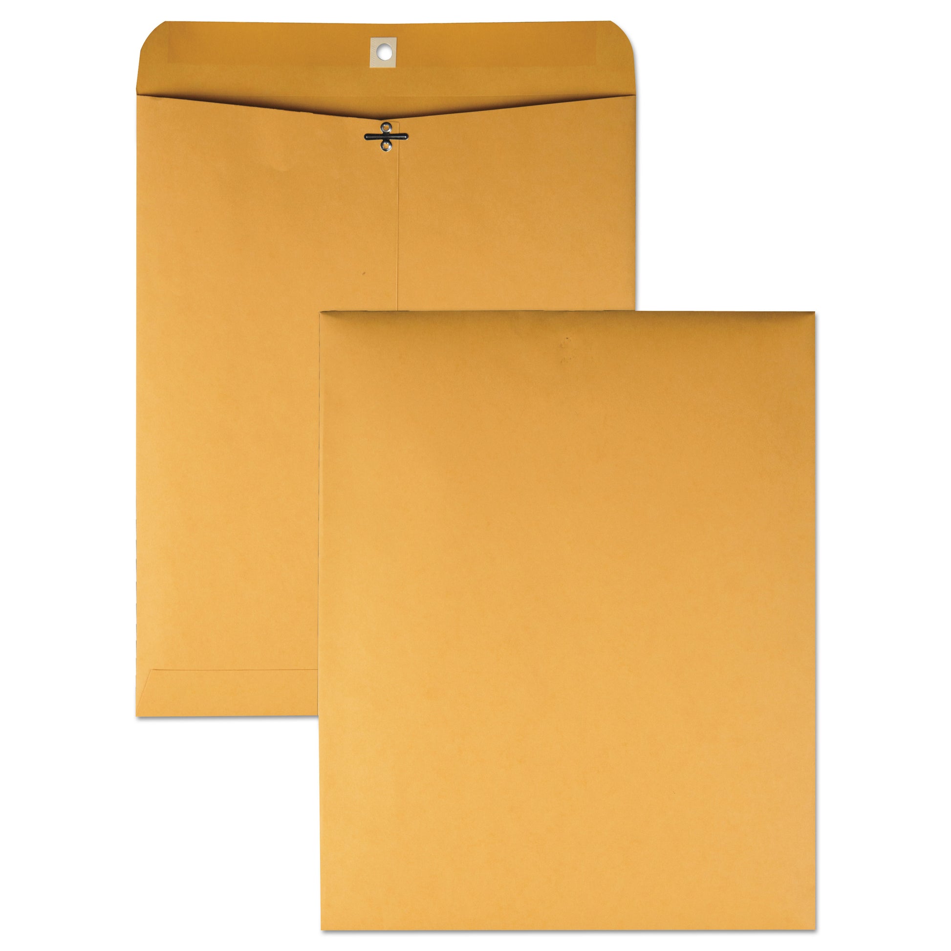 Quality Park Clasp Envelope, 32 lb Bond Weight Kraft, #14 1/2, Square Flap, Clasp/Gummed Closure, 11.5 x 14.5, Brown Kraft, 100/Box (37805)