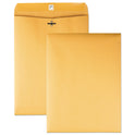 Quality Park Clasp Envelope, 28 lb Bond Weight Kraft, #90, Cheese Blade Flap, Clasp/Gummed Closure, 9 x 12, Brown Kraft, 100/Box (37890)