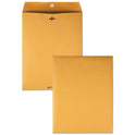 Quality Park Clasp Envelope, 28 lb Bond Weight Kraft, #97, Square Flap, Clasp/Gummed Closure, 10 x 13, Brown Kraft, 100/Box (37897)