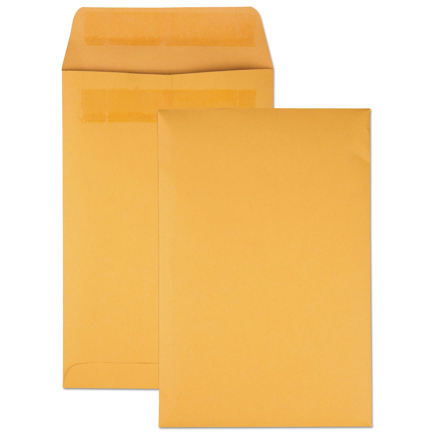 Quality Park Redi-Seal Catalog Envelope, #1, Cheese Blade Flap, Redi-Seal Adhesive Closure, 6 x 9, Brown Kraft, 100/Box (43167)