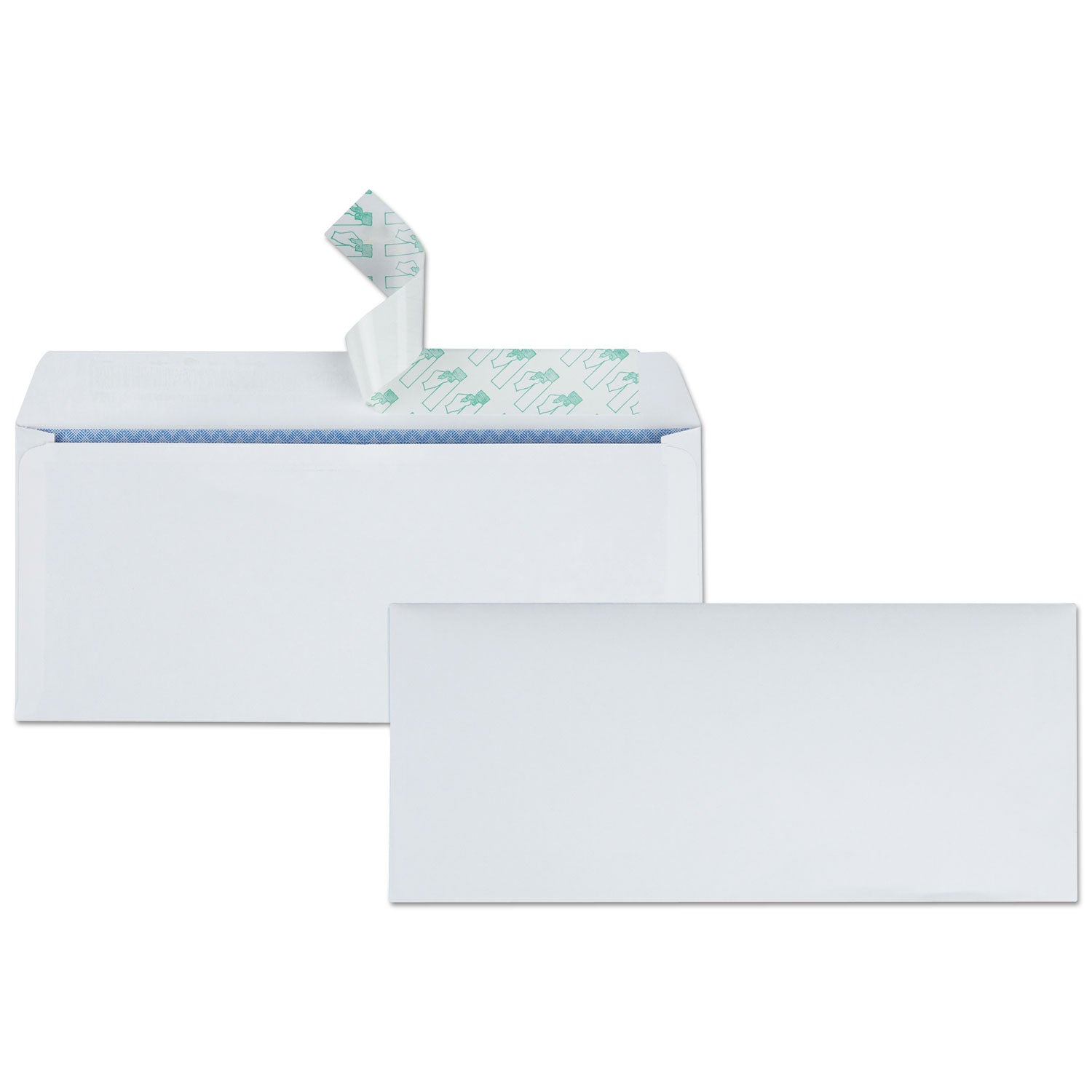 Quality Park Redi-Strip Security Tinted Envelope, #10, Commercial Flap, Redi-Strip Heat-Resistant Closure, 4.13 x 9.5, White, 500/Box (69122)