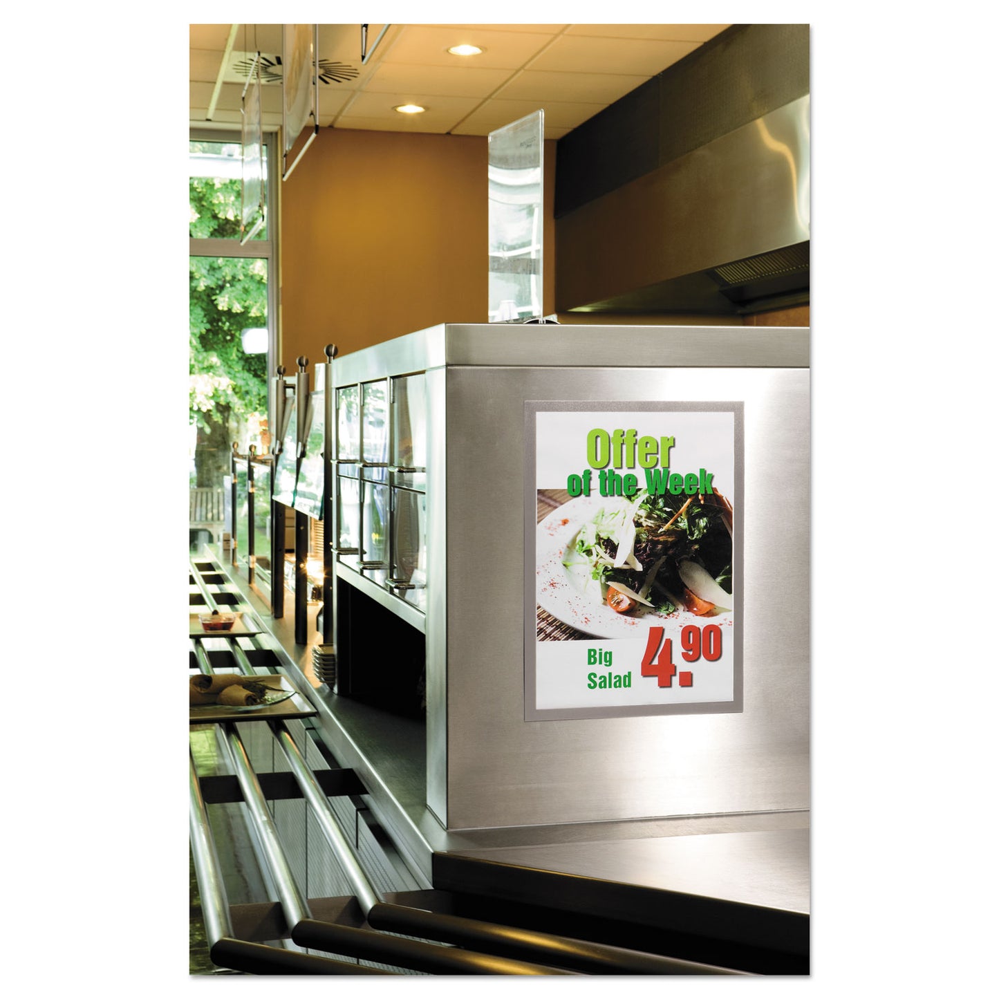 Durable DURAFRAME Sign Holder, 11 x 17, Silver, 2/Pack (476923)