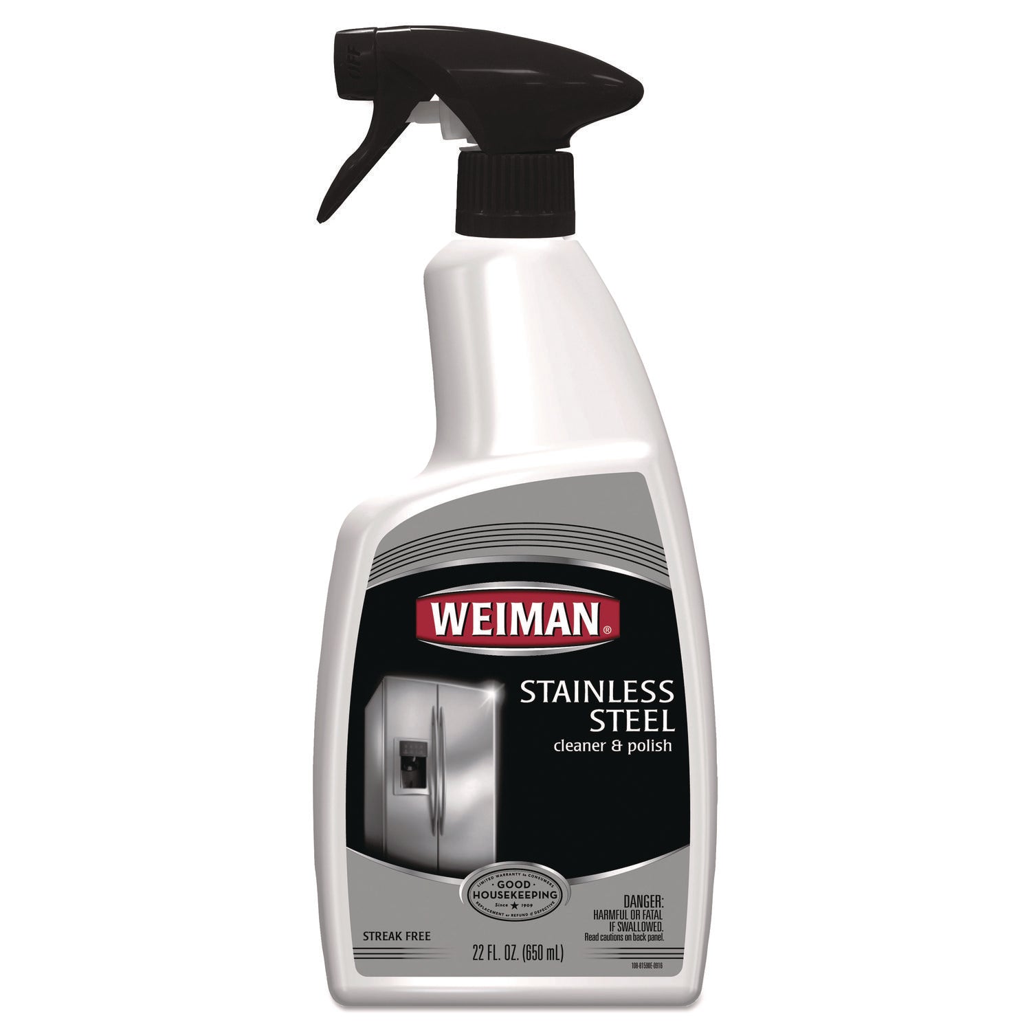 WEIMAN Stainless Steel Cleaner and Polish, Floral Scent, 22 oz Trigger Spray Bottle (108EA)