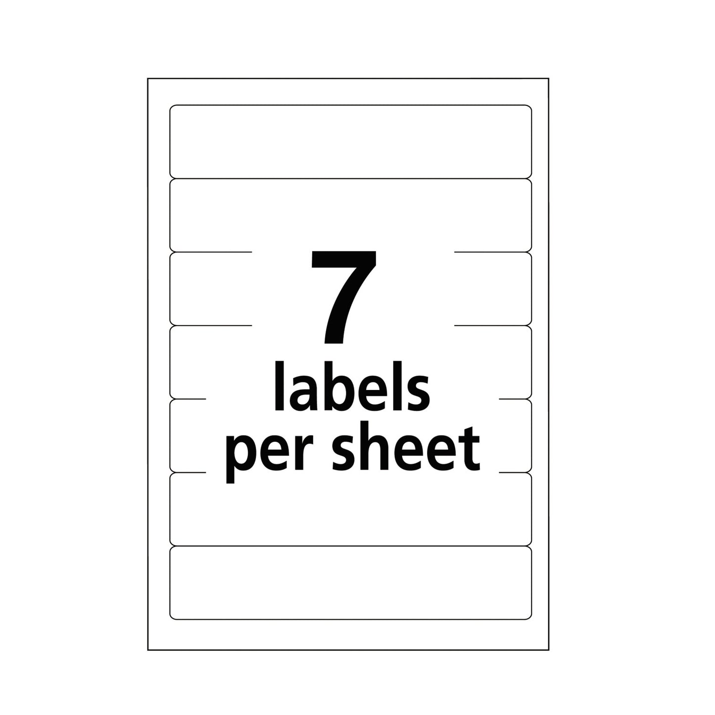 Avery Printable 4" x 6" - Permanent File Folder Labels, 0.69 x 3.44, White, 7/Sheet, 36 Sheets/Pack, (5200) (05200)