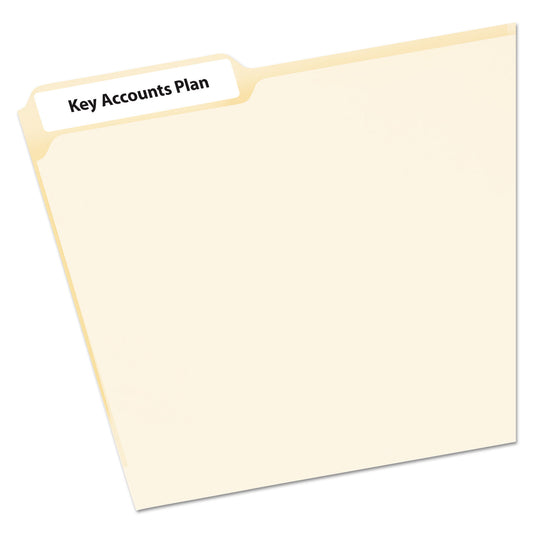 Avery EcoFriendly Permanent File Folder Labels, 0.66 x 3.44, White, 30/Sheet, 25 Sheets/Pack (48266)