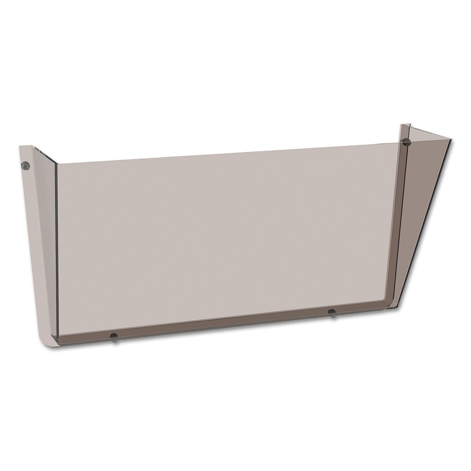 Deflecto Unbreakable DocuPocket Wall File, Letter Size, 14.5" x 3" x 6.5", Smoke (63202)