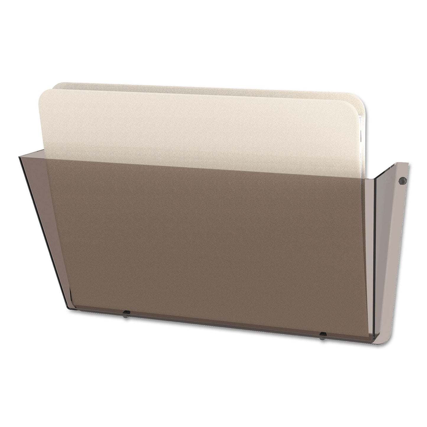 Deflecto Unbreakable DocuPocket Wall File, Letter Size, 14.5" x 3" x 6.5", Smoke (63202)