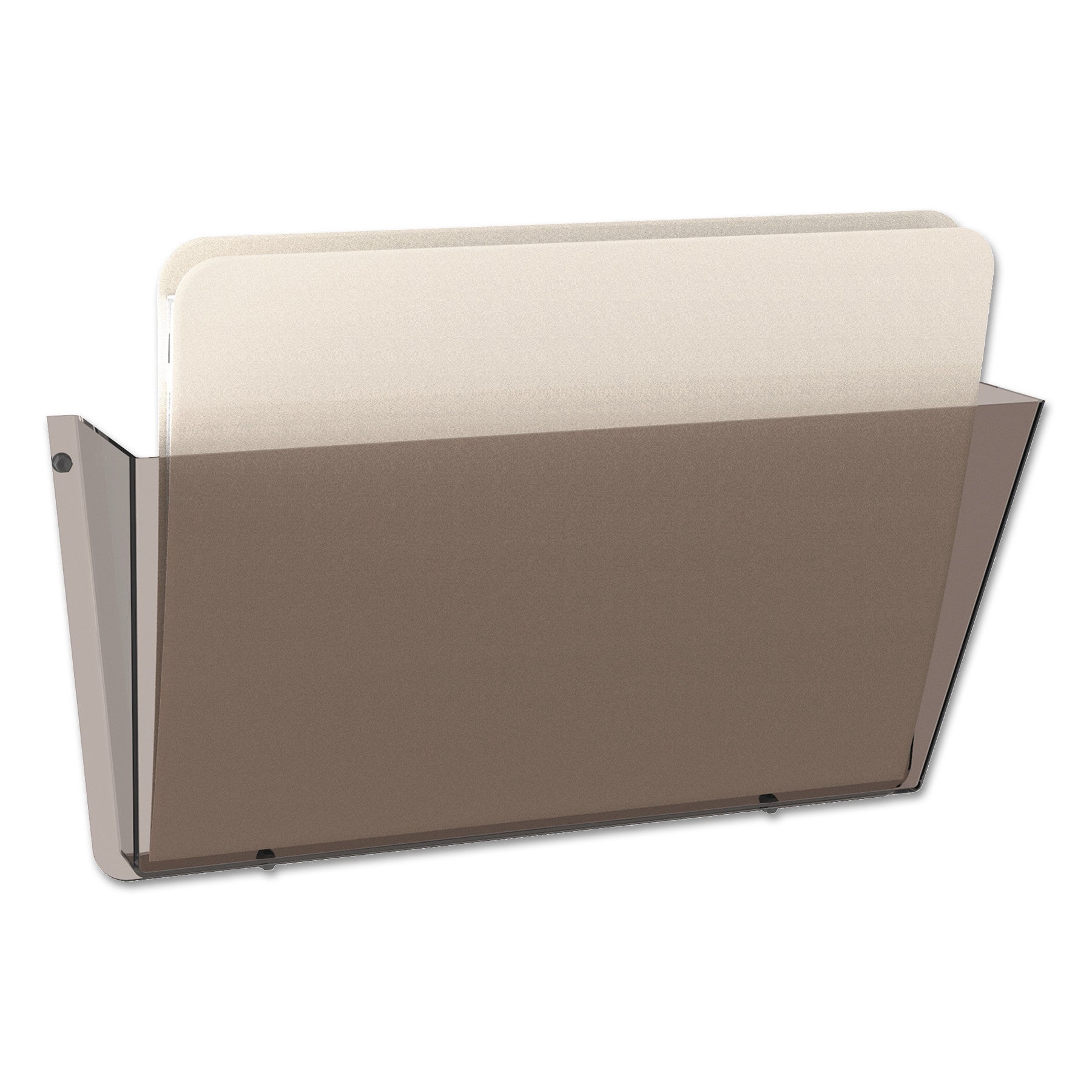 Deflecto Unbreakable DocuPocket Wall File, Letter Size, 14.5" x 3" x 6.5", Smoke (63202)