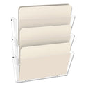 Deflecto Unbreakable DocuPocket Wall File, 3 Sections, Letter Size, 14.5" x 3" x 6.5", Clear, 3/Pack (63601RT)