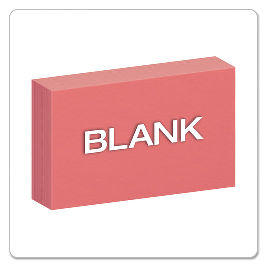 Oxford Unruled Index Cards, 3 x 5, Cherry, 100/Pack (7320CHE)