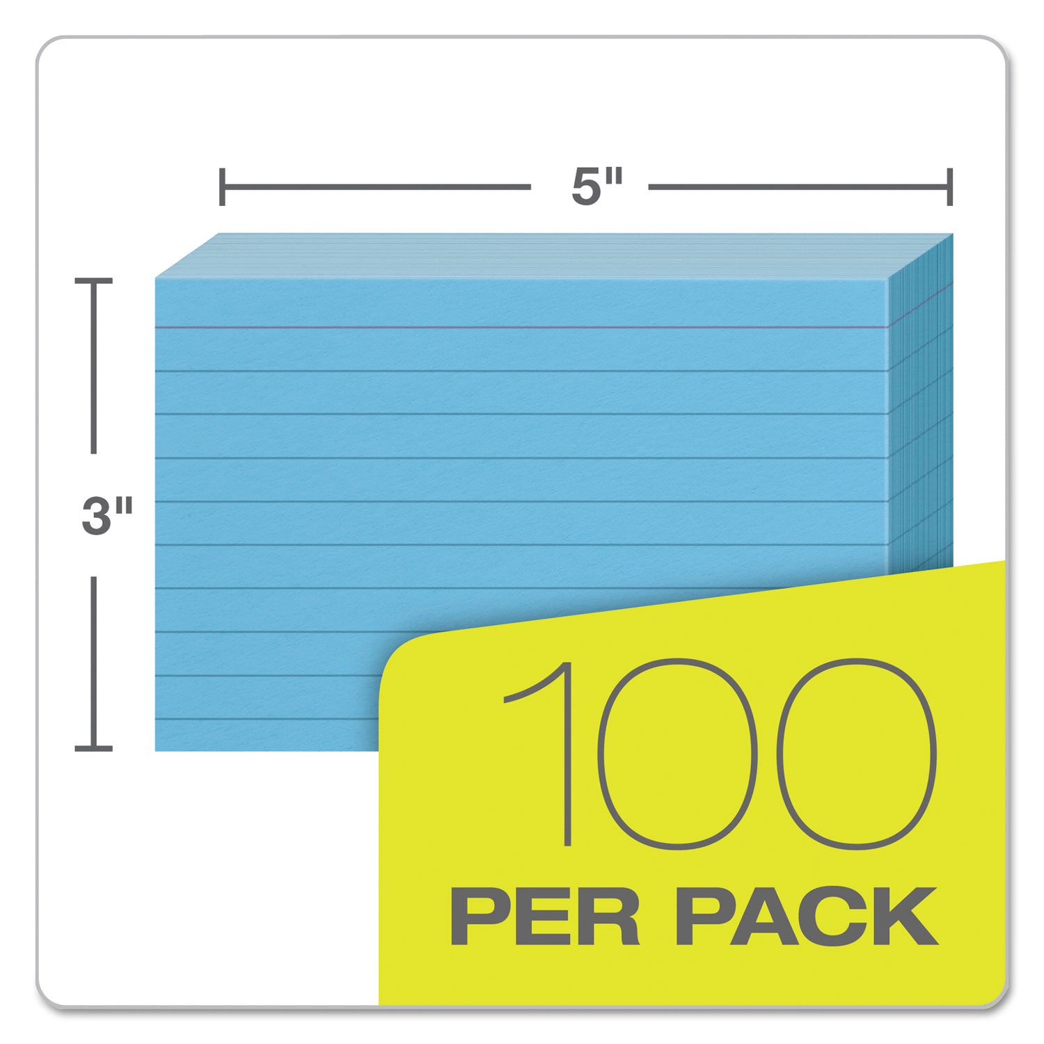 Oxford Ruled Index Cards, 3 x 5, Blue, 100/Pack (7321BLU)