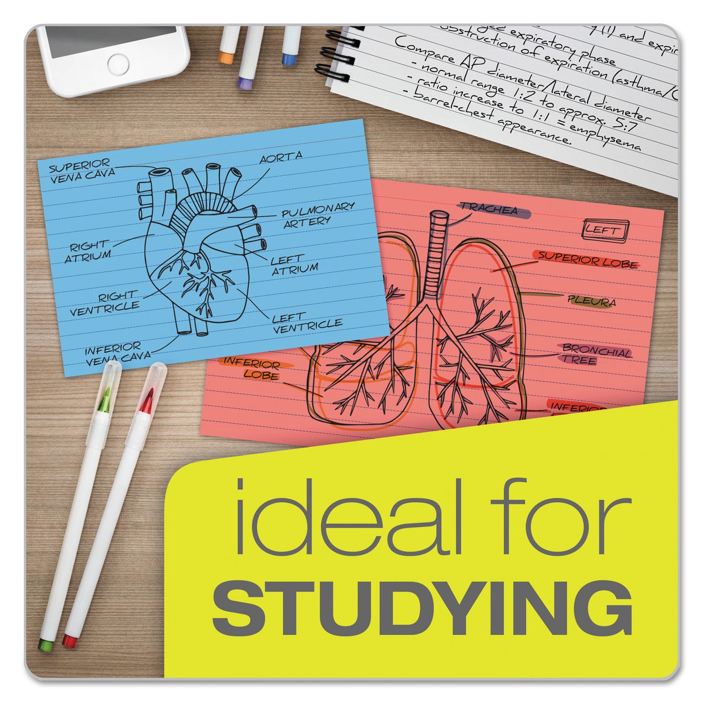 Oxford Ruled Index Cards, 3 x 5, Blue, 100/Pack (7321BLU)