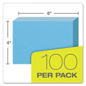 Oxford Unruled Index Cards, 4 x 6, Blue, 100/Pack (7420BLU)