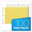 Oxford Unruled Index Cards, 4 x 6, Canary, 100/Pack (7420CAN)