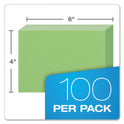 Oxford Unruled Index Cards, 4 x 6, Green, 100/Pack (7420GRE)