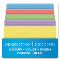 Oxford Ruled Index Cards, 5 x 8, Blue/Violet/Canary/Green/Cherry, 100/Pack (35810)