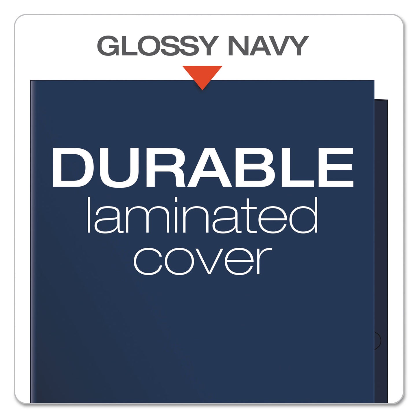 Oxford High Gloss Laminated Paperboard Folder, 100-Sheet Capacity, 11 x 8.5, Navy, 25/Box (51743)