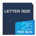 Oxford High Gloss Laminated Paperboard Folder, 100-Sheet Capacity, 11 x 8.5, Navy, 25/Box (51743)