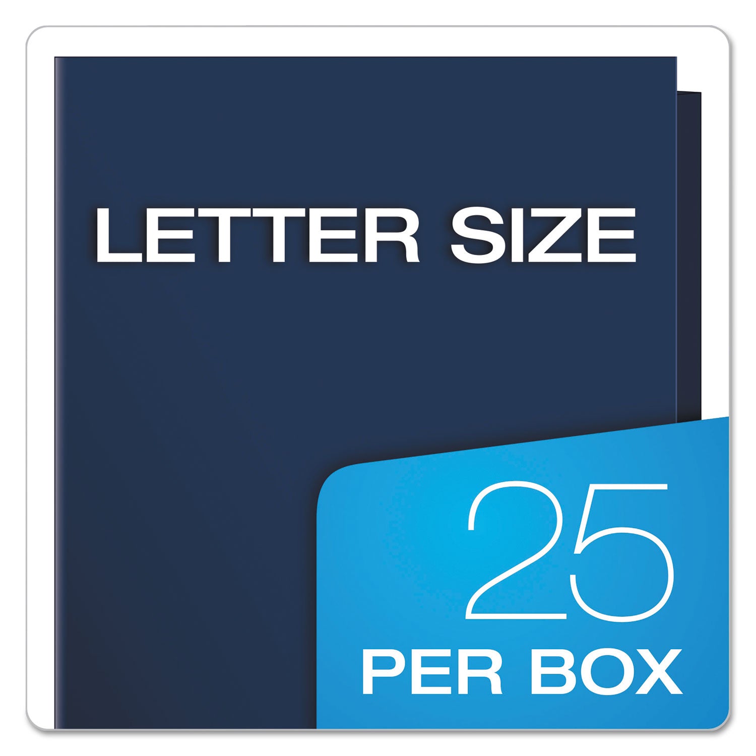 Oxford High Gloss Laminated Paperboard Folder, 100-Sheet Capacity, 11 x 8.5, Navy, 25/Box (51743)