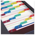 Oxford Durable Poly A-Z Card Guides, 1/5-Cut Top Tab, A to Z, 4 x 6, Assorted Colors, 25/Set (73154)