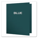 Earthwise by Oxford 100% Recycled Paper Twin-Pocket Portfolio, 100-Sheet Capacity, 11 x 8.5, Blue, 25/Box (78502)