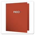 Earthwise by Oxford 100% Recycled Paper Twin-Pocket Portfolio, 100-Sheet Capacity, 11 x 8.5, Red, 25/Box (78511)