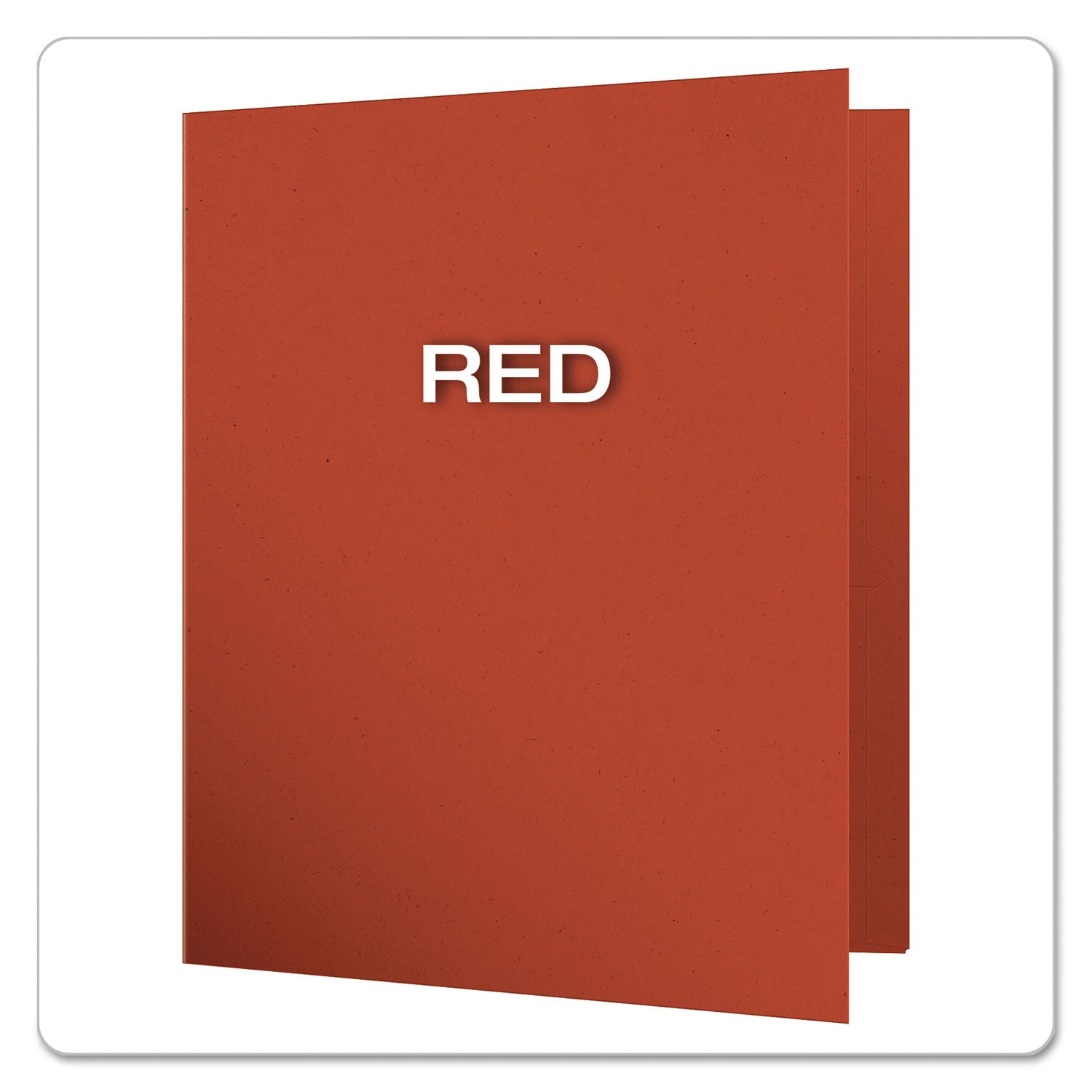 Earthwise by Oxford 100% Recycled Paper Twin-Pocket Portfolio, 100-Sheet Capacity, 11 x 8.5, Red, 25/Box (78511)