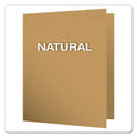 Earthwise by Oxford 100% Recycled Paper Twin-Pocket Portfolio, 100-Sheet Capacity, 11 x 8.5, Natural, 25/Box (78542)