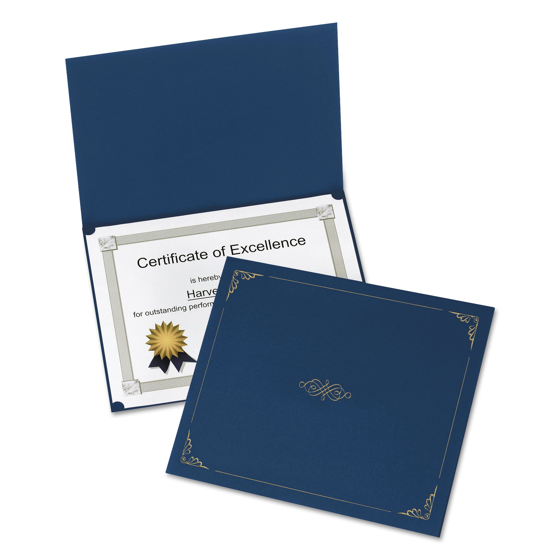 Oxford Certificate Holder, 11.25 x 8.75, Dark Blue, 5/Pack (29900235BGD)