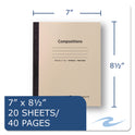 Roaring Spring Stitched Cover Composition Book, Wide/Legal Rule, Manila Cover, (20) 8.5 x 7 Sheets (77340)