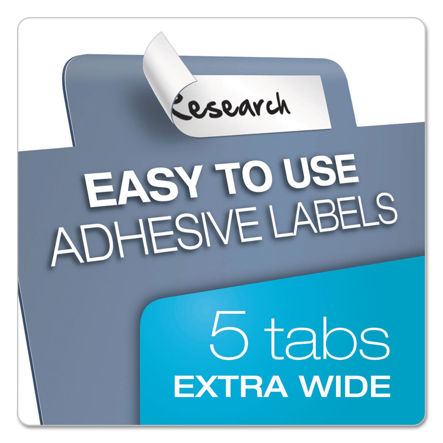 Cardinal Tabloid-Size Poly Index Divider, 5-Tab, 11 x 17, Assorted, 1 Set (84250)