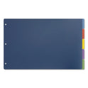 Cardinal Tabloid-Size Poly Index Divider, 5-Tab, 11 x 17, Assorted, 1 Set (84250)