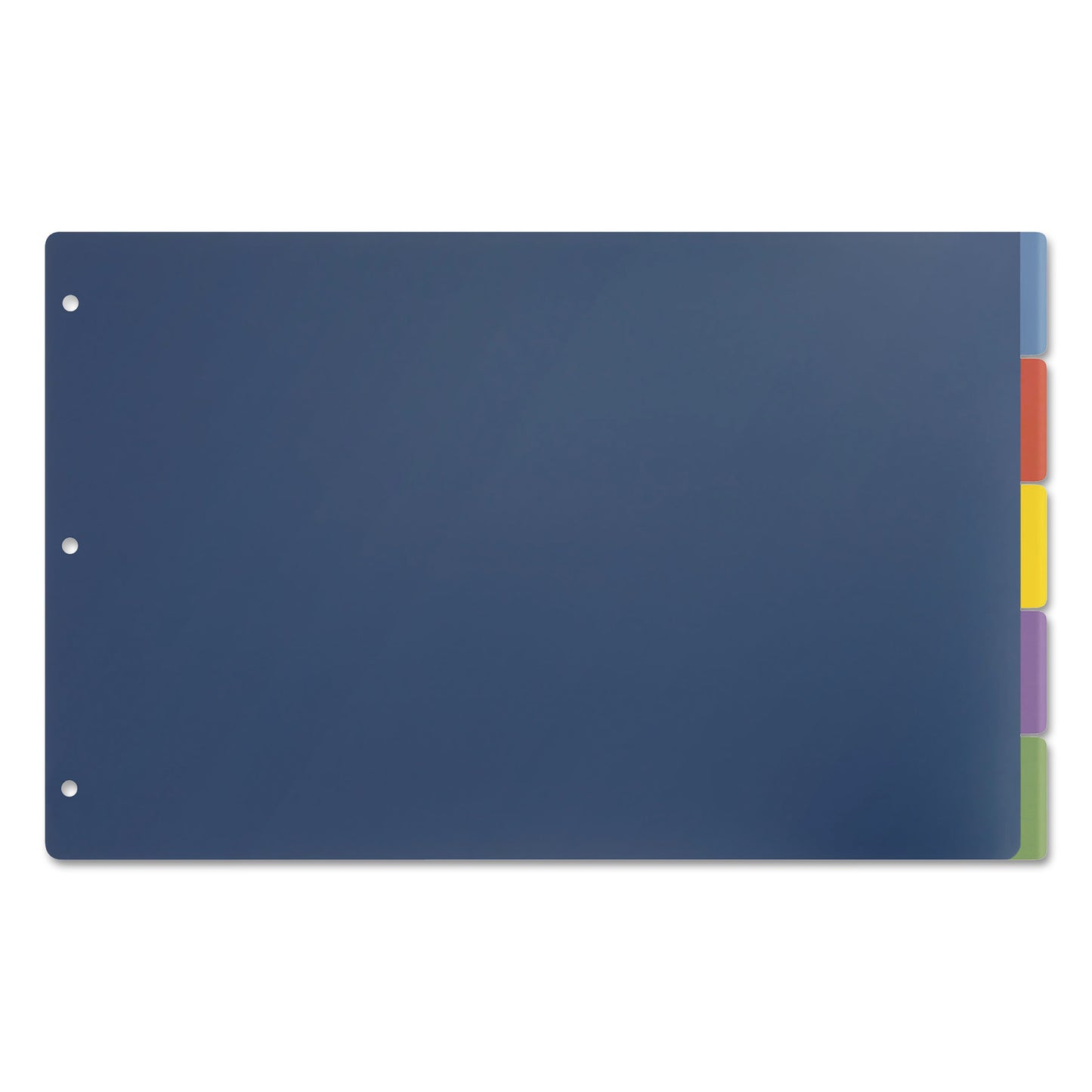Cardinal Tabloid-Size Poly Index Divider, 5-Tab, 11 x 17, Assorted, 1 Set (84250)