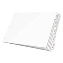 Cardinal Write 'n Erase Tabloid Index Dividers, 5-Tab, 11 x 17, White, 1 Set (84270)