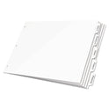 Cardinal Write 'n Erase Tabloid Index Dividers, 8-Tab, 11 x 17, White, 1 Set (84271)