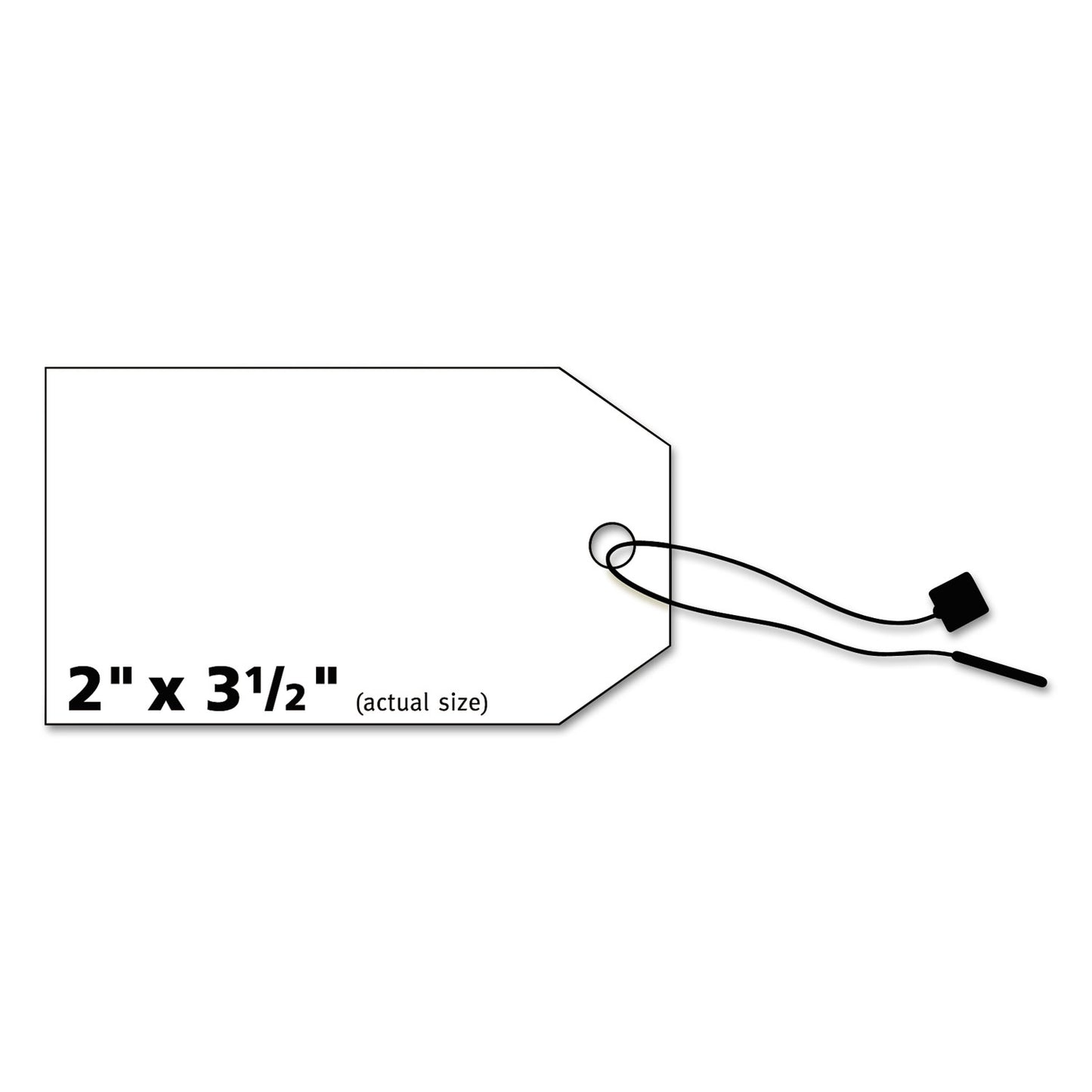 Avery Printable Rectangular Tags with Strings, 2 x 3.5, Matte White, 96/Pack (22802)