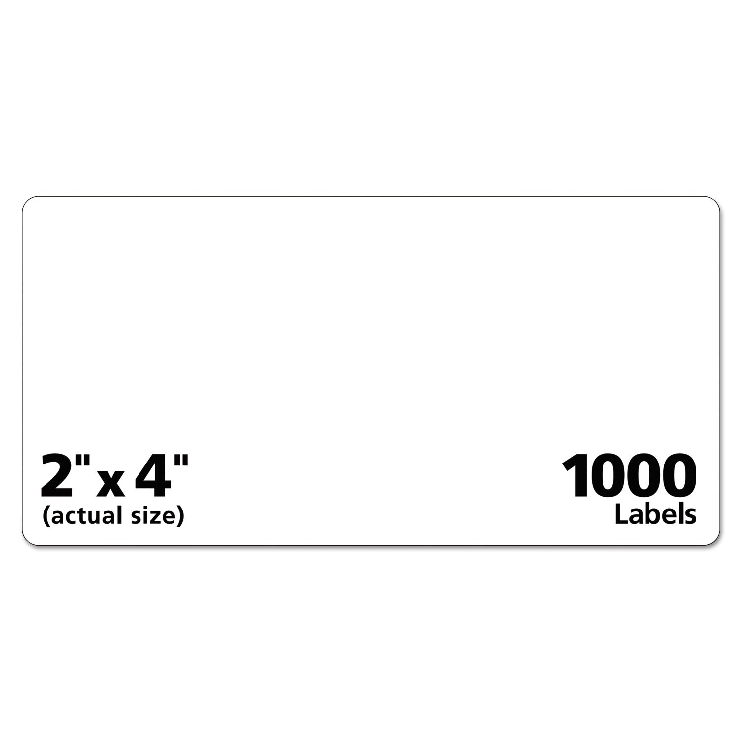 Avery Repositionable Shipping Labels w/Sure Feed, Inkjet/Laser, 2 x 4, White, 1000/Box (55163)